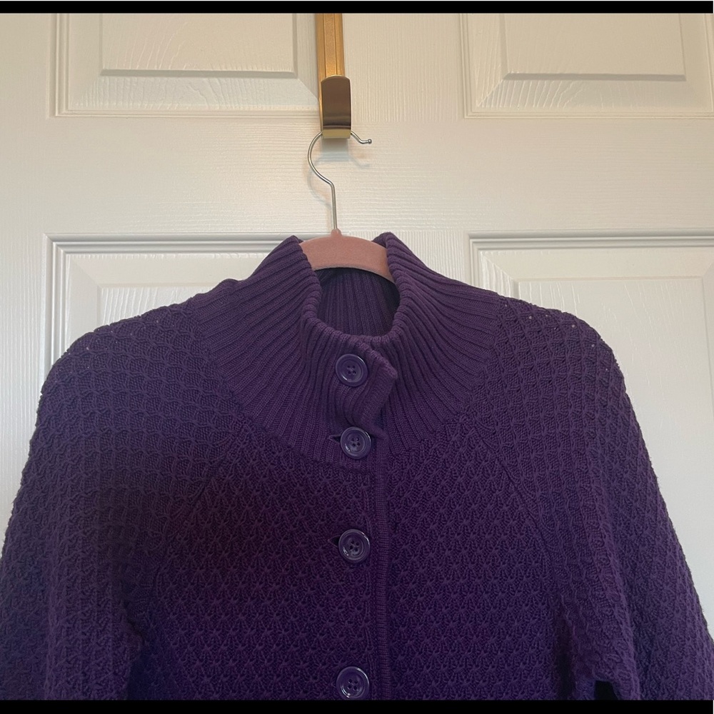 Talbots Purple Jacket Cardigan - Picture 3 of 6